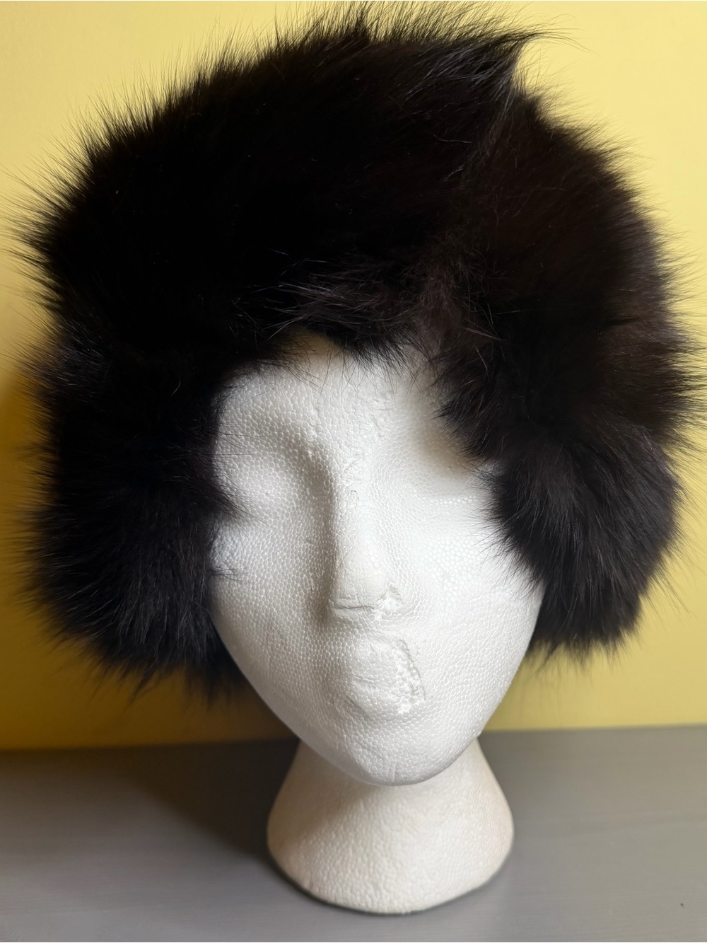 Luxury Black Fur Ear Flap Hat - Women's Accessory